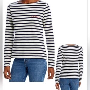 Classic Navy Striped Long Sleeve Tee for Kids